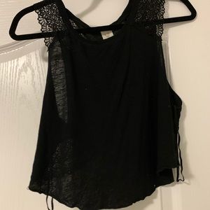 We the free black lace top size small